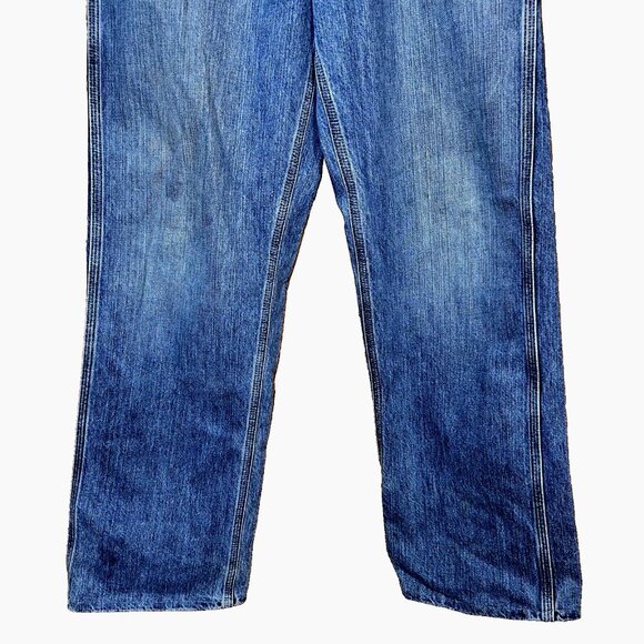 Carhartt Men’s Loose Fit Jeans 32x33 Blue Denim Workwear USA Cotton Vintage - Picture 3 of 7